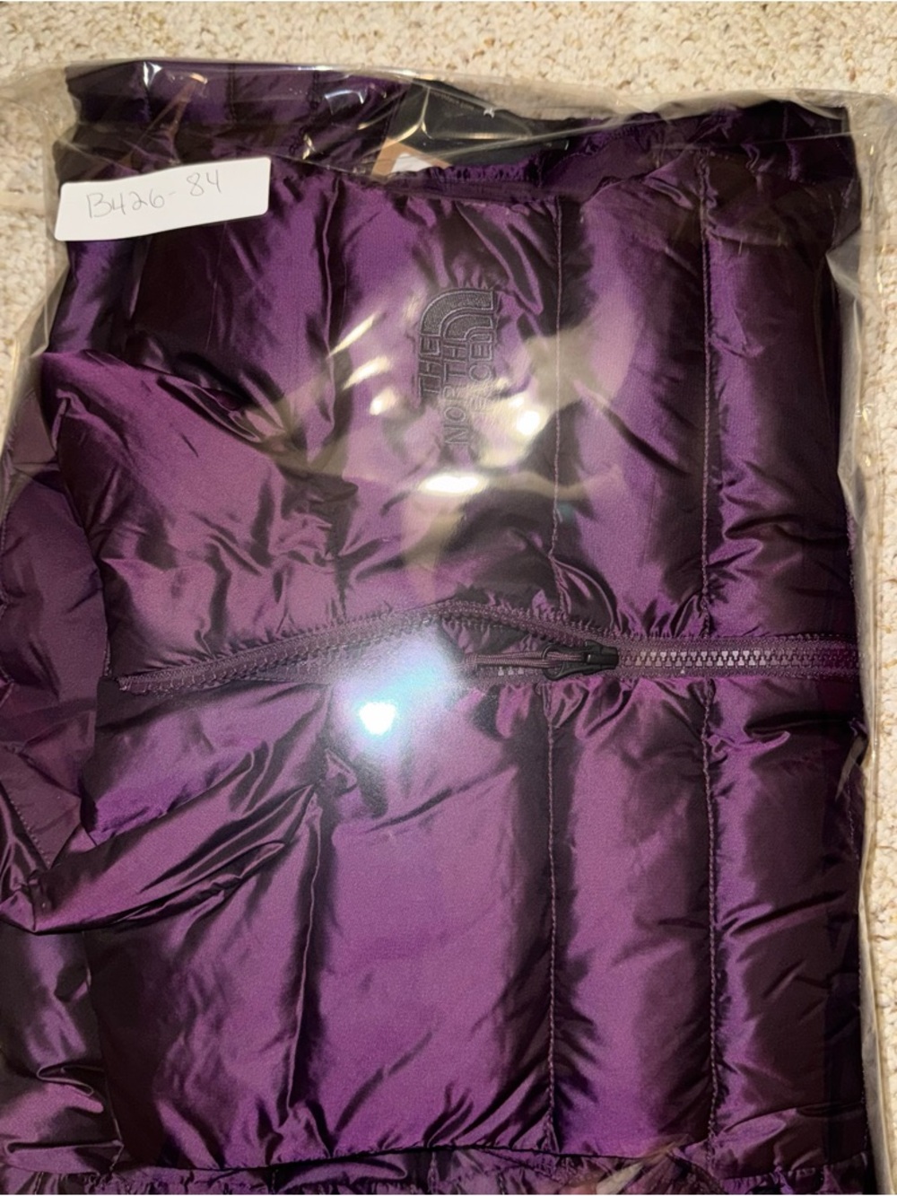 NWT The North Face Sz S ACONCAGUA  Down Puffer Vest Women’s Purple BlackBerry - Picture 10 of 10